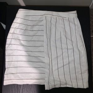 White Striped Skirt